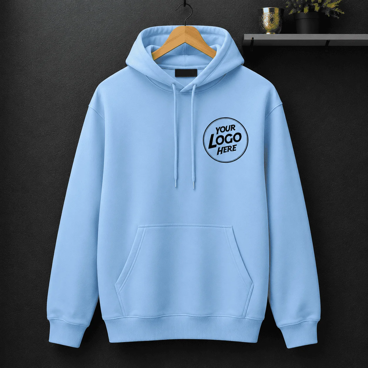 Custom Sky Blue Hoodie - image 1